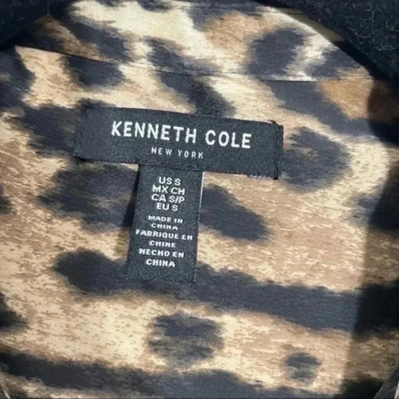 Kenneth Cole Leopard print button down dress Small - Picture 9 of 9